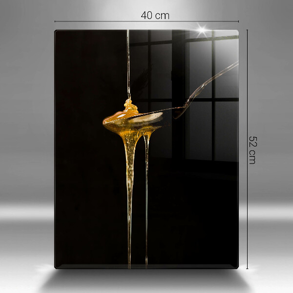 Glas Ceranfeldabdeckung Ein Teelöffel Honig