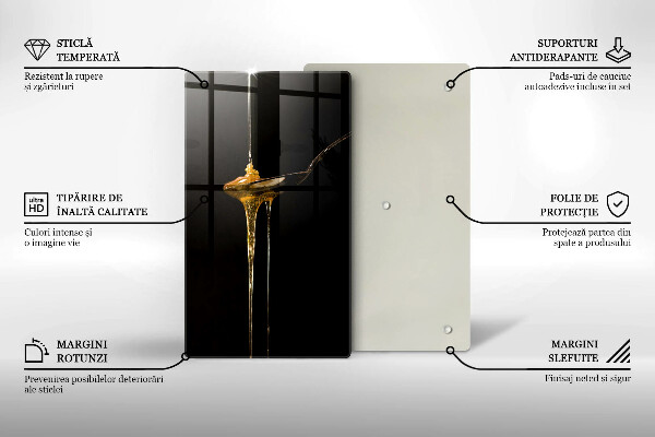 Glas Ceranfeldabdeckung Ein Teelöffel Honig