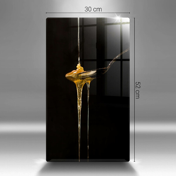 Glas Ceranfeldabdeckung Ein Teelöffel Honig