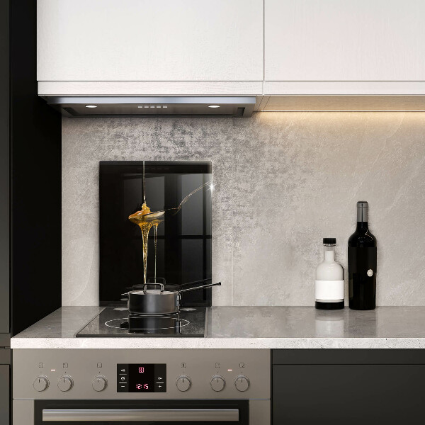 Glas Ceranfeldabdeckung Ein Teelöffel Honig