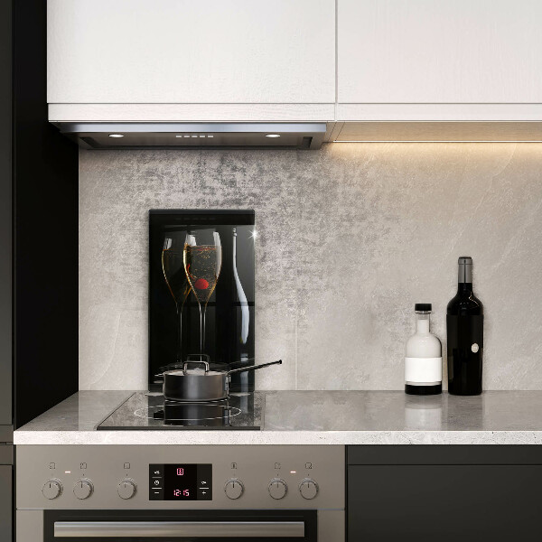 Glas Ceranfeldabdeckung Gläser Champagner