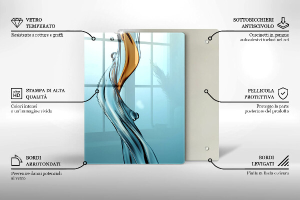 Glas Ceranfeldabdeckung Wasserstrahl