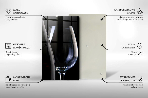 Glas Ceranfeldabdeckung Glas und Flasche