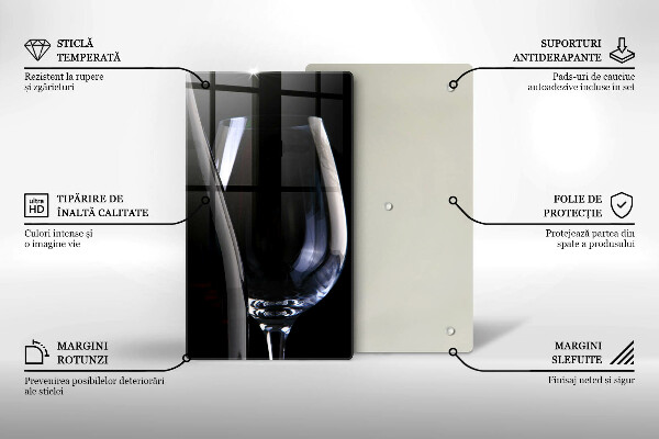 Glas Ceranfeldabdeckung Glas und Flasche