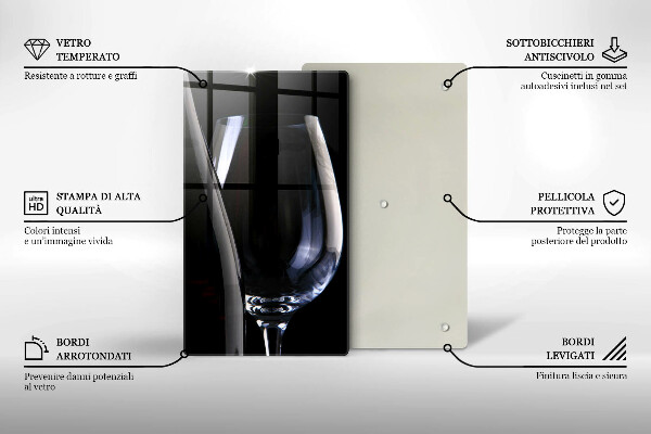 Glas Ceranfeldabdeckung Glas und Flasche