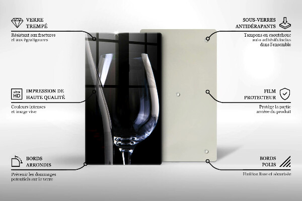 Glas Ceranfeldabdeckung Glas und Flasche