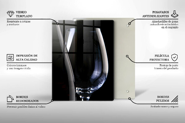 Glas Ceranfeldabdeckung Glas und Flasche