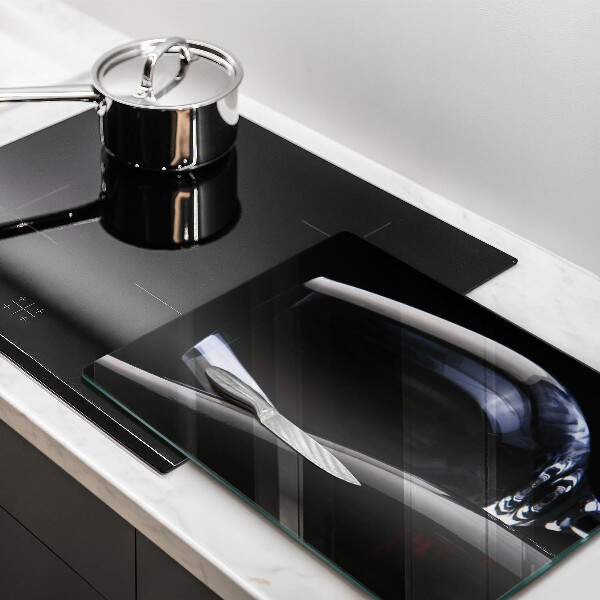 Glas Ceranfeldabdeckung Glas und Flasche