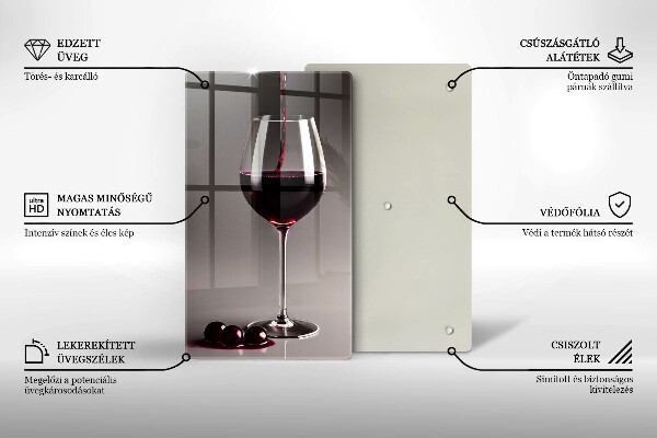 Glas Ceranfeldabdeckung Glas und Trauben