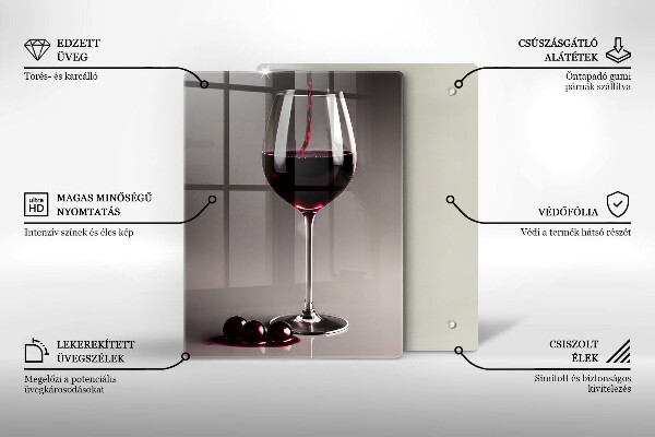 Glas Ceranfeldabdeckung Glas und Trauben