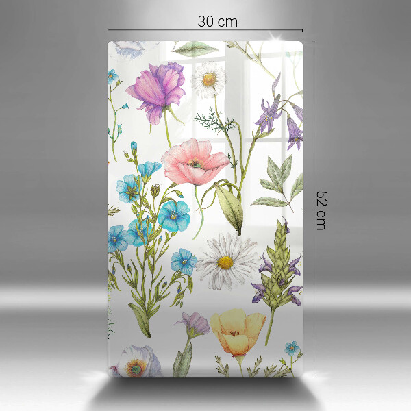 Glas Ceranfeldabdeckung Blumenillustration