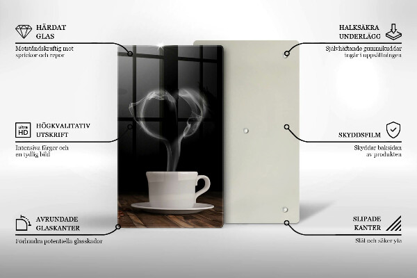 Glas Ceranfeldabdeckung Kaffeetasse-Herz