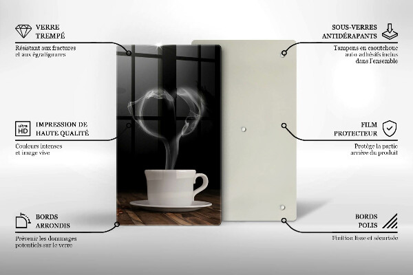 Glas Ceranfeldabdeckung Kaffeetasse-Herz