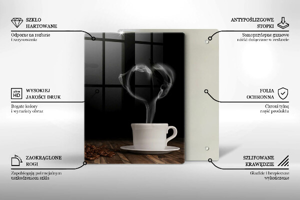 Glas Ceranfeldabdeckung Kaffeetasse-Herz