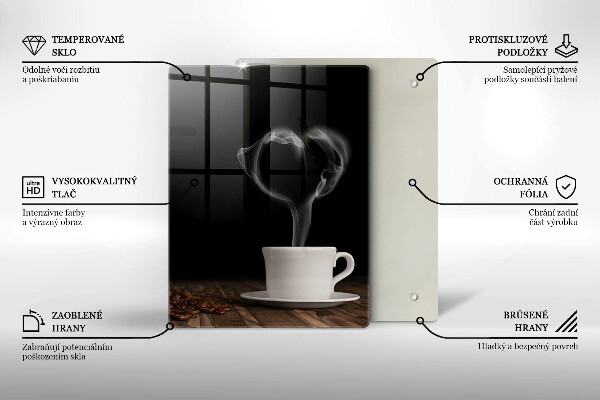Glas Ceranfeldabdeckung Kaffeetasse-Herz