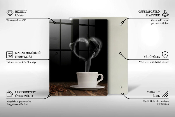 Glas Ceranfeldabdeckung Kaffeetasse-Herz