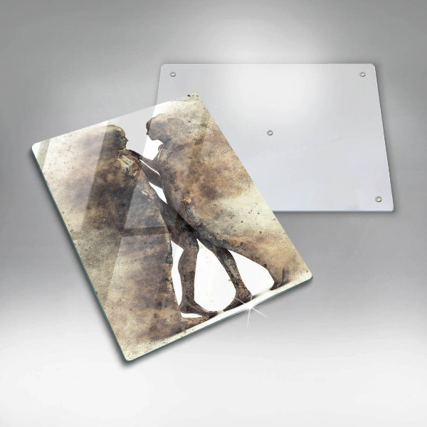 Glas Ceranfeldabdeckung Körper verliebter Menschen