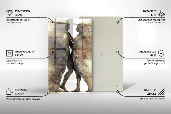 Glas Ceranfeldabdeckung Körper verliebter Menschen