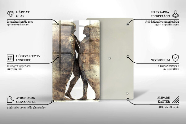 Glas Ceranfeldabdeckung Körper verliebter Menschen