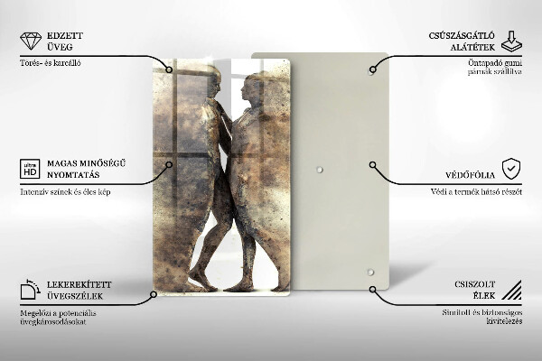 Glas Ceranfeldabdeckung Körper verliebter Menschen