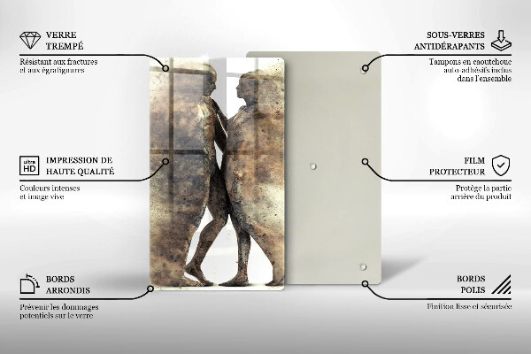 Glas Ceranfeldabdeckung Körper verliebter Menschen
