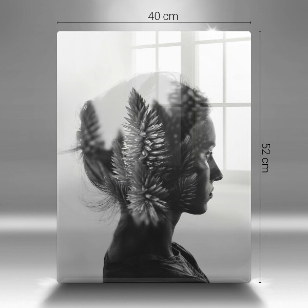 Glas Ceranfeldabdeckung Frau und Wald