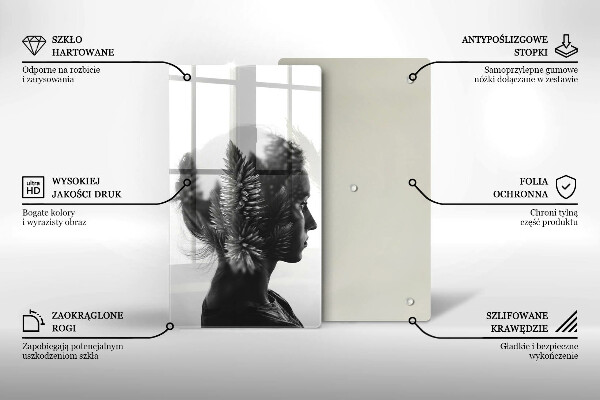 Glas Ceranfeldabdeckung Frau und Wald