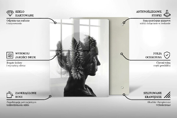 Glas Ceranfeldabdeckung Frau und Wald