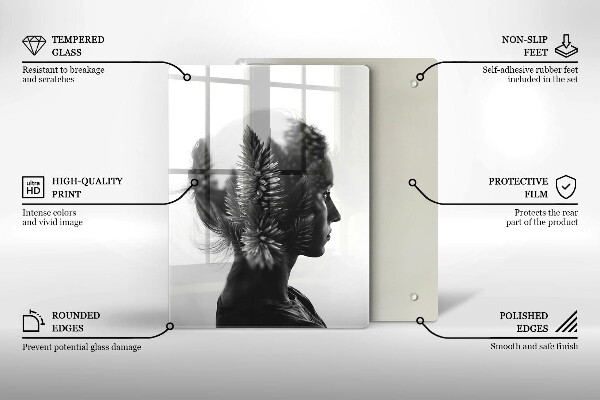 Glas Ceranfeldabdeckung Frau und Wald