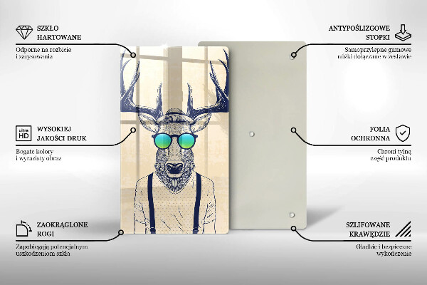 Glas Ceranfeldabdeckung Hirschmann-Illustration