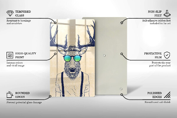Glas Ceranfeldabdeckung Hirschmann-Illustration