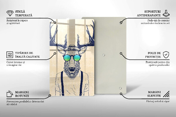 Glas Ceranfeldabdeckung Hirschmann-Illustration