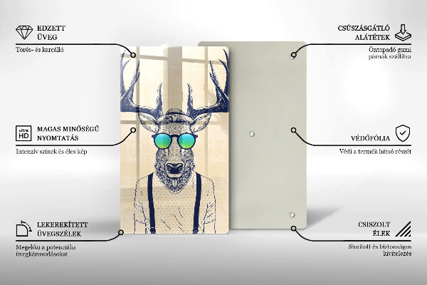 Glas Ceranfeldabdeckung Hirschmann-Illustration