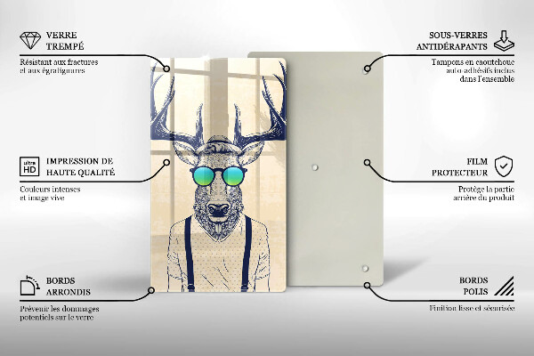Glas Ceranfeldabdeckung Hirschmann-Illustration