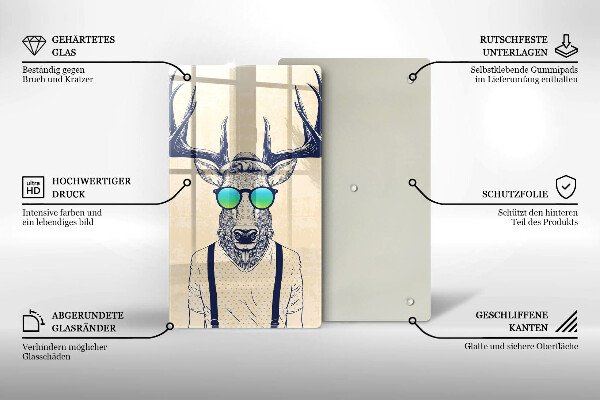 Glas Ceranfeldabdeckung Hirschmann-Illustration