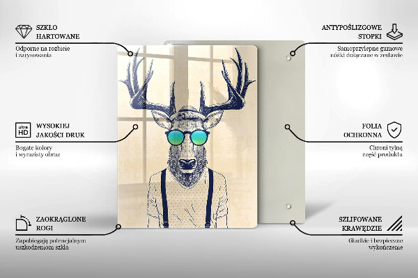 Glas Ceranfeldabdeckung Hirschmann-Illustration