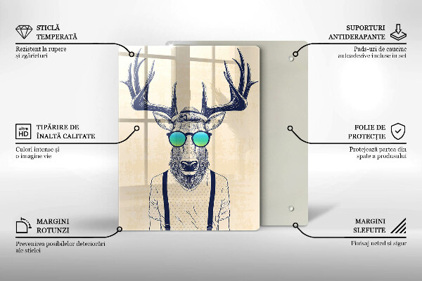 Glas Ceranfeldabdeckung Hirschmann-Illustration