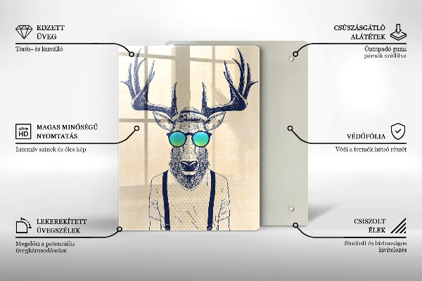 Glas Ceranfeldabdeckung Hirschmann-Illustration