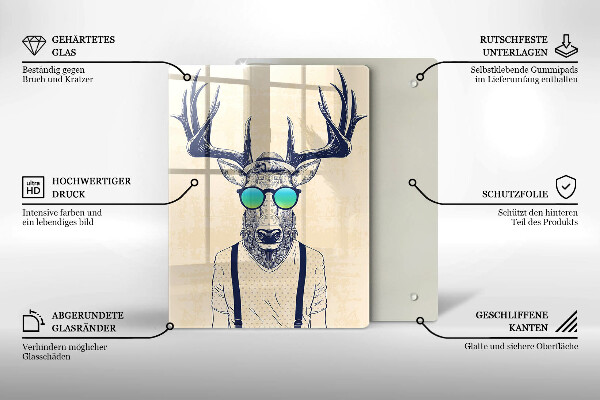 Glas Ceranfeldabdeckung Hirschmann-Illustration