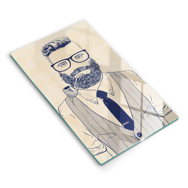 Glas Ceranfeldabdeckung Hipster-Mann