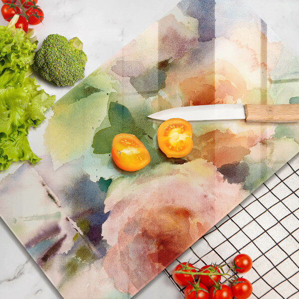 Glas Ceranfeldabdeckung Bemalte Blumen