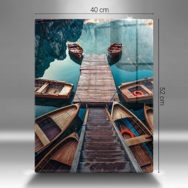 Glas Ceranfeldabdeckung Boote auf dem See