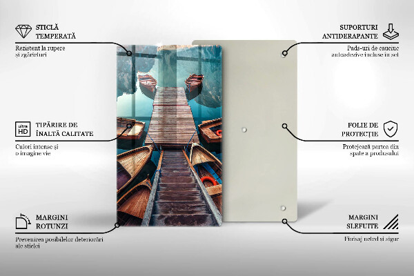 Glas Ceranfeldabdeckung Boote auf dem See