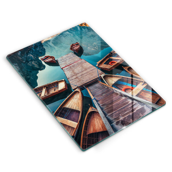 Glas Ceranfeldabdeckung Boote auf dem See