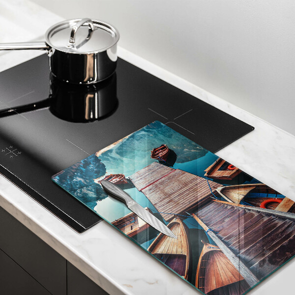 Glas Ceranfeldabdeckung Boote auf dem See