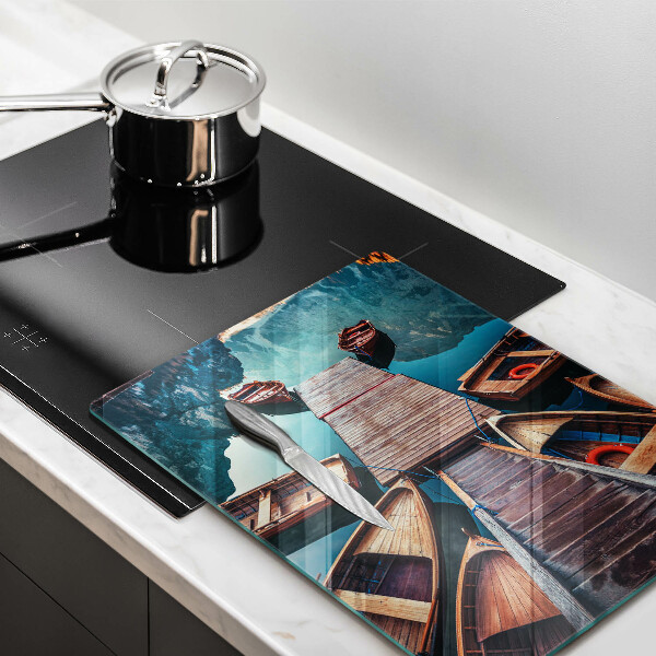 Glas Ceranfeldabdeckung Boote auf dem See