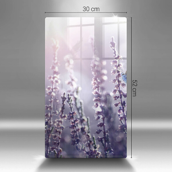 Glas Ceranfeldabdeckung Wildblumen und Schmetterling