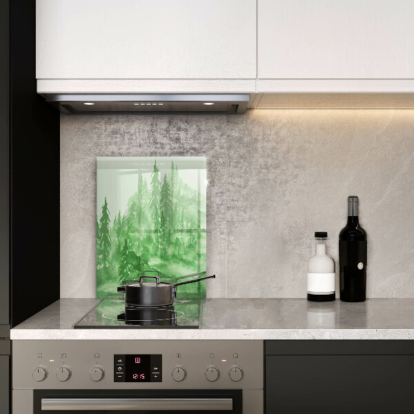 Glas Ceranfeldabdeckung Gemalter Wald