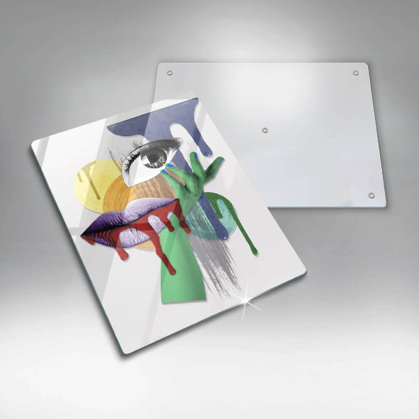 Glas Ceranfeldabdeckung Abstrakte Kunstcollage