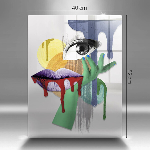 Glas Ceranfeldabdeckung Abstrakte Kunstcollage